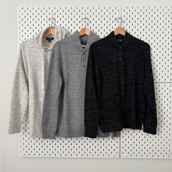 Set of Men's Express Cozy Sweaters - Picture 1 of 4